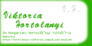 viktoria hortolanyi business card